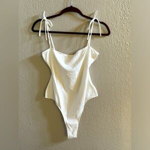 White Bodysuit w/ tie straps